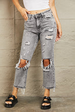 Load image into Gallery viewer, BAYEAS Acid Wash Distressed Straight Jeans