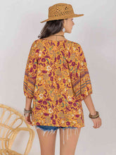 Load image into Gallery viewer, Printed Tie Neck Blouse