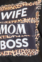 Load image into Gallery viewer, Simply Love WIFE MOM BOSS Leopard Graphic T-Shirt