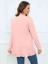 Load image into Gallery viewer, Ruffled Long Sleeve Blazer