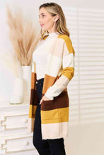 Load image into Gallery viewer, Woven Right Color Block Dropped Shoulder Cardigan