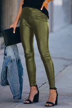 Load image into Gallery viewer, PU Leather High Waist Skinny Leggings