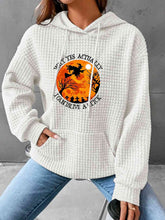 Load image into Gallery viewer, Full Size Graphic Textured Hoodie with Pocket