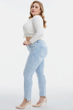 Load image into Gallery viewer, BAYEAS Full Size High Waist Raw Hem Washed Straight Jeans