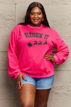 Load image into Gallery viewer, Simply Love Full Size SLEIGHIN&#39; IT Graphic Sweatshirt