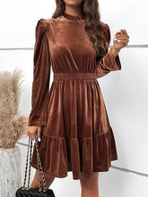 Load image into Gallery viewer, Smocked Waist Long Sleeve Dress
