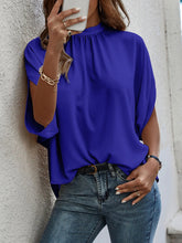 Load image into Gallery viewer, Round Neck Slit Sleeve Blouse