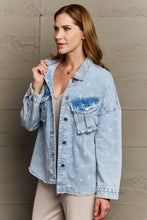Load image into Gallery viewer, HEYSON Take A Chance Full Size Western Wash Star Denim Jacket
