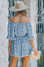 Load image into Gallery viewer, Printed Flounce Sleeve Off-Shoulder Romper