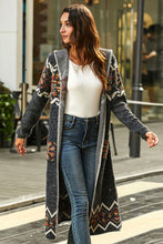 Load image into Gallery viewer, Bohemian Slit Hooded Duster Cardigan