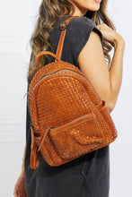 Load image into Gallery viewer, SHOMICO Certainly Chic Faux Leather Woven Backpack