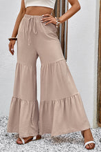 Load image into Gallery viewer, Drawstring Waist Tiered Flare Culottes