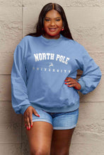 Load image into Gallery viewer, Simply Love Full Size NORTH POLE UNIVERSITY Graphic Sweatshirt