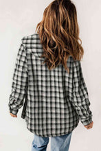 Load image into Gallery viewer, Plaid Snap Down Hooded Jacket