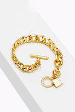 Load image into Gallery viewer, Lock Charm Toggle Clasp Bracelet