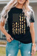 Load image into Gallery viewer, Stars and Stripes Graphic Round Neck Tee