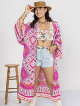 Load image into Gallery viewer, Double Take Plus Size Printed Open Front Longline Cardigan