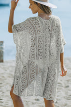 Load image into Gallery viewer, Openwork V-Neck Slit Cover Up
