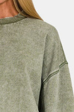 Load image into Gallery viewer, Zenana Round Neck Dropped Shoulder Lantern Sleeve Sweatshirt