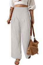 Load image into Gallery viewer, Smocked High Waist Wide Leg Pants