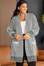 Load image into Gallery viewer, Plus Size Open Front Longline Cardigan