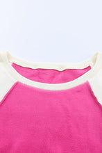 Load image into Gallery viewer, Color Block Lantern Sleeve Fleece Sweatshirt