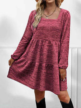 Load image into Gallery viewer, Square Neck Long Sleeve Dress