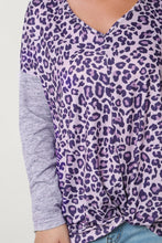 Load image into Gallery viewer, Leopard V-Neck Long Sleeve T-Shirt