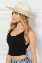 Load image into Gallery viewer, Justin Taylor Poolside Baby Straw Fedora Hat in Beige