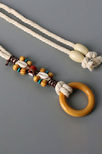 Wood Ring Rope Belt