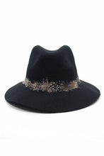 Load image into Gallery viewer, Felt Feather Band Panama Hat