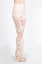 Load image into Gallery viewer, Beige Lace Flare Pant