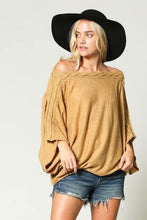 Load image into Gallery viewer, Mustard Oversized Off Shoulder Knit Sweater