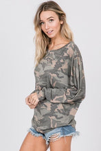 Load image into Gallery viewer, Camo Off Shoulder Top