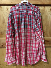 Load image into Gallery viewer, red &amp; Black hand dipped vintage flannel XL